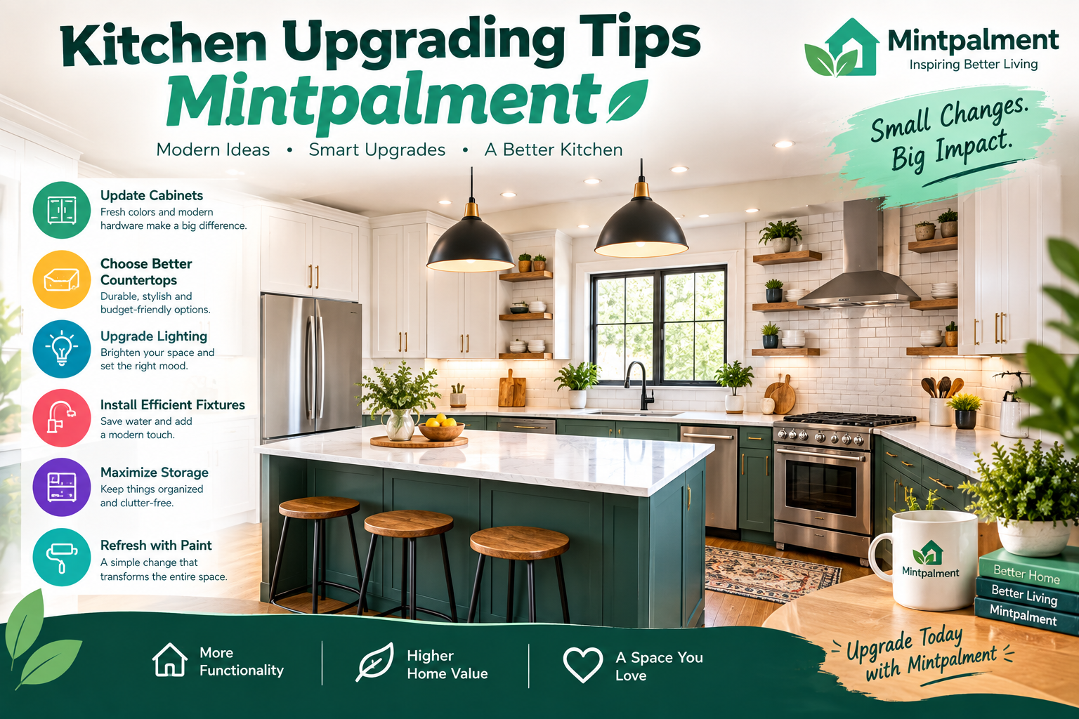 Read more about the article Kitchen Upgrading Tips Mintpalment: Smart Ideas for a Better Kitchen